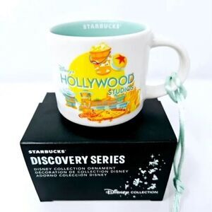 Starbucks Disney Hollywood studios Parks  Discovery Series Ornament 4oz Mug New